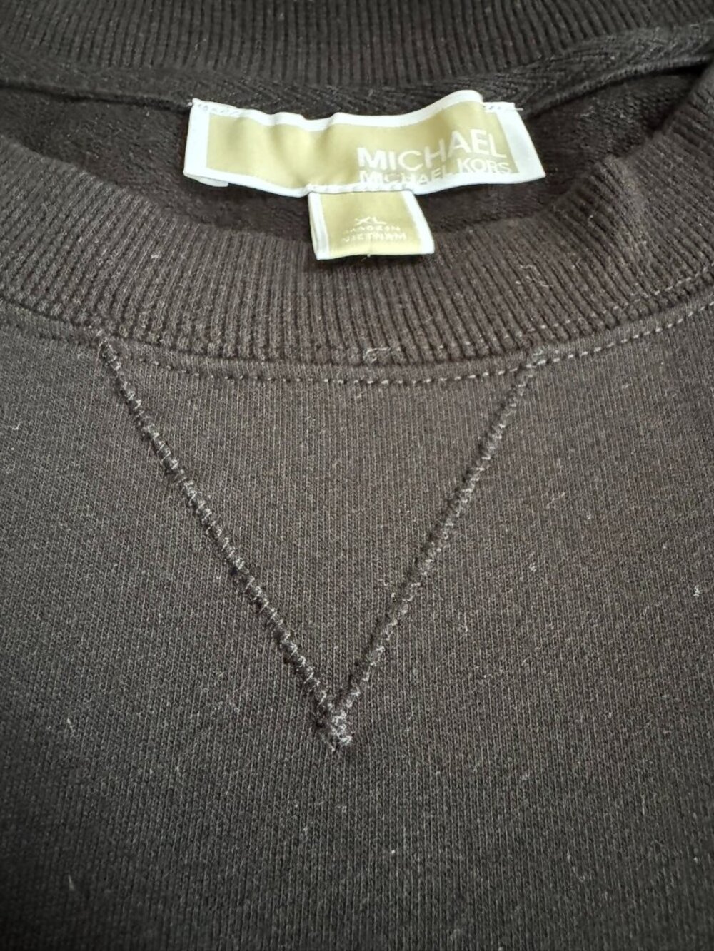 Michael Kors Black Logo Rivet Sweatshirt XL Gold Hardware - Picture 5 of 10